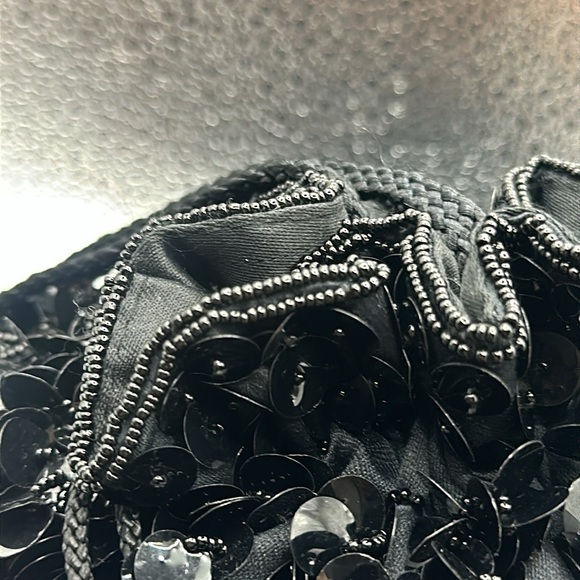 VTG La Regale Ltd Evening Bag Beaded Sequin Drawstring Purse Crossbody Reticule - Picture 8 of 12